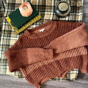 Women's Orange and Brown Sweater